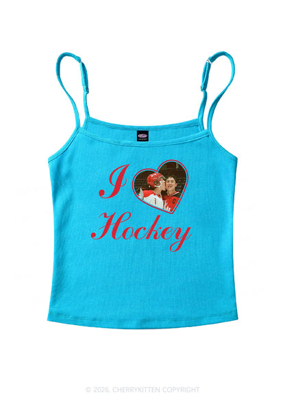 I Love Hockey HR Y2K Spaghetti Strap Cami Cherrykitten