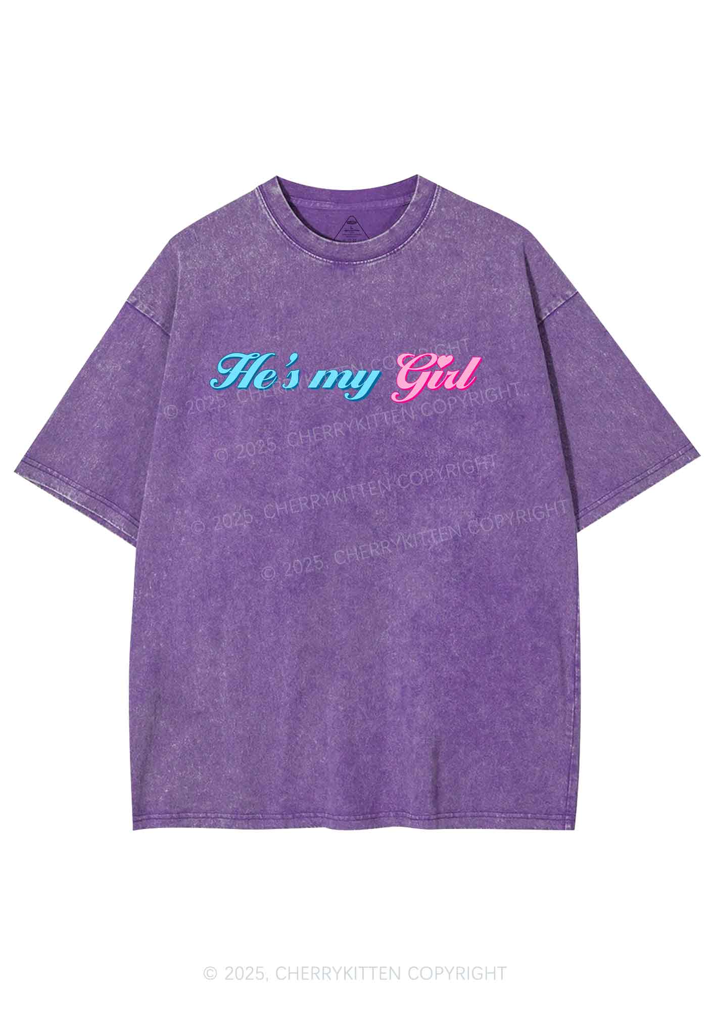 He Is My Girl Pride Y2K Shirts Washed Tee Cherrykitten