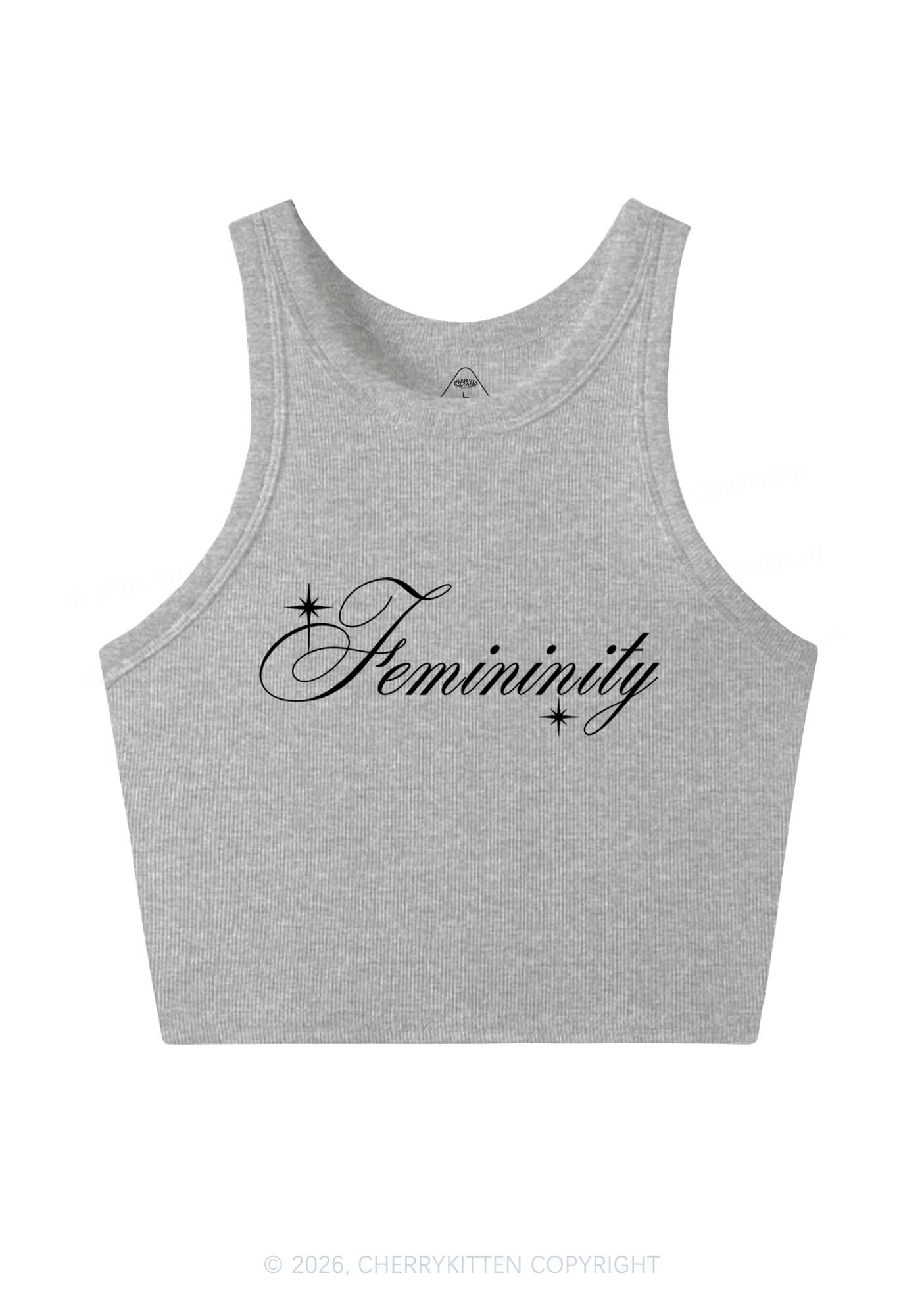 Femininity Pride Y2K Crop Tank Top Cherrykitten