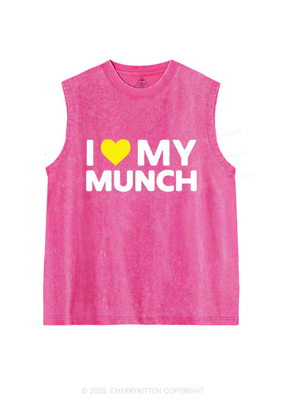 I Love My Munch Y2K Washed Muscle Tank Cherrykitten