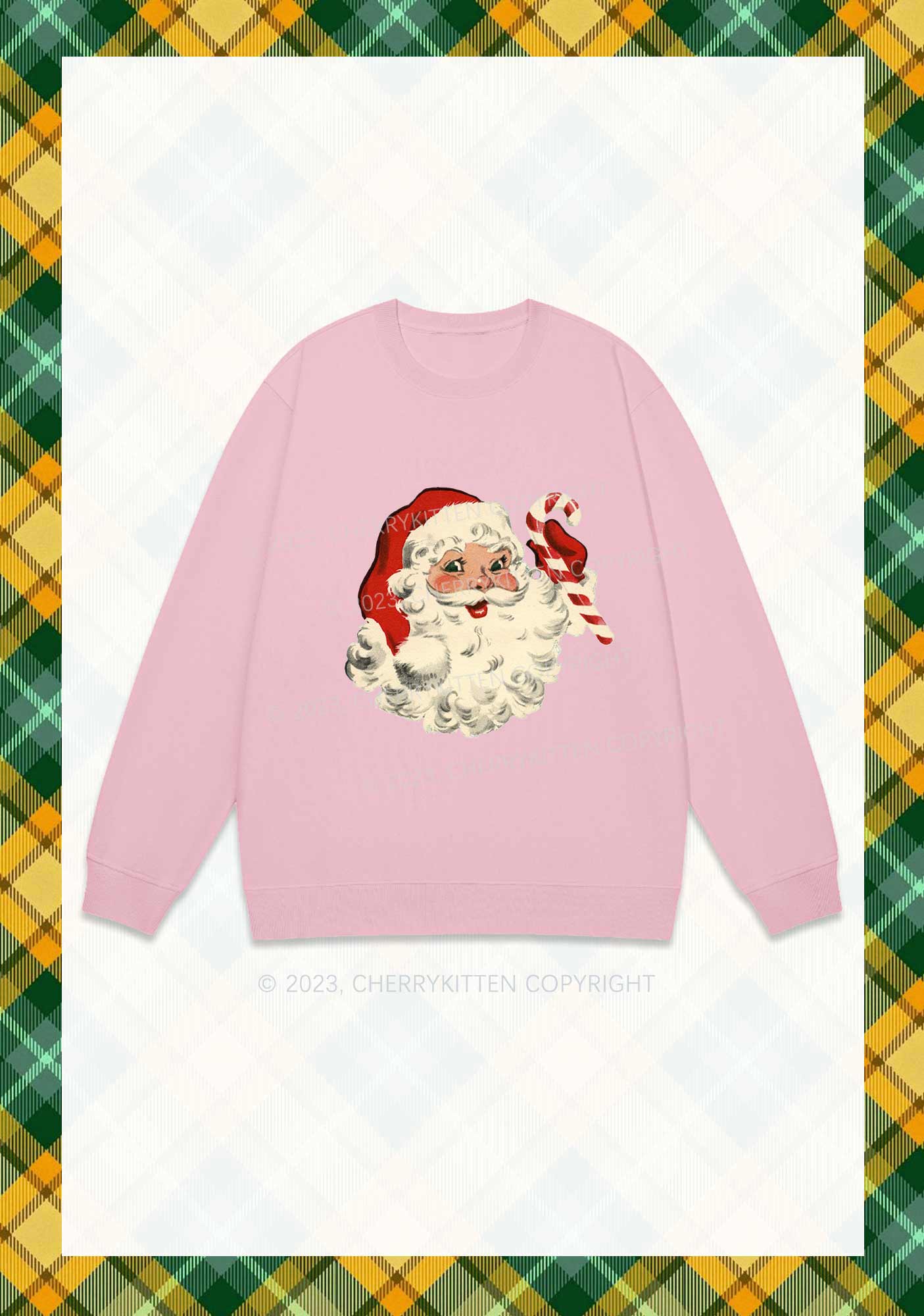 Santa Claus Candy Christmas Y2K Sweatshirt Cherrykitten