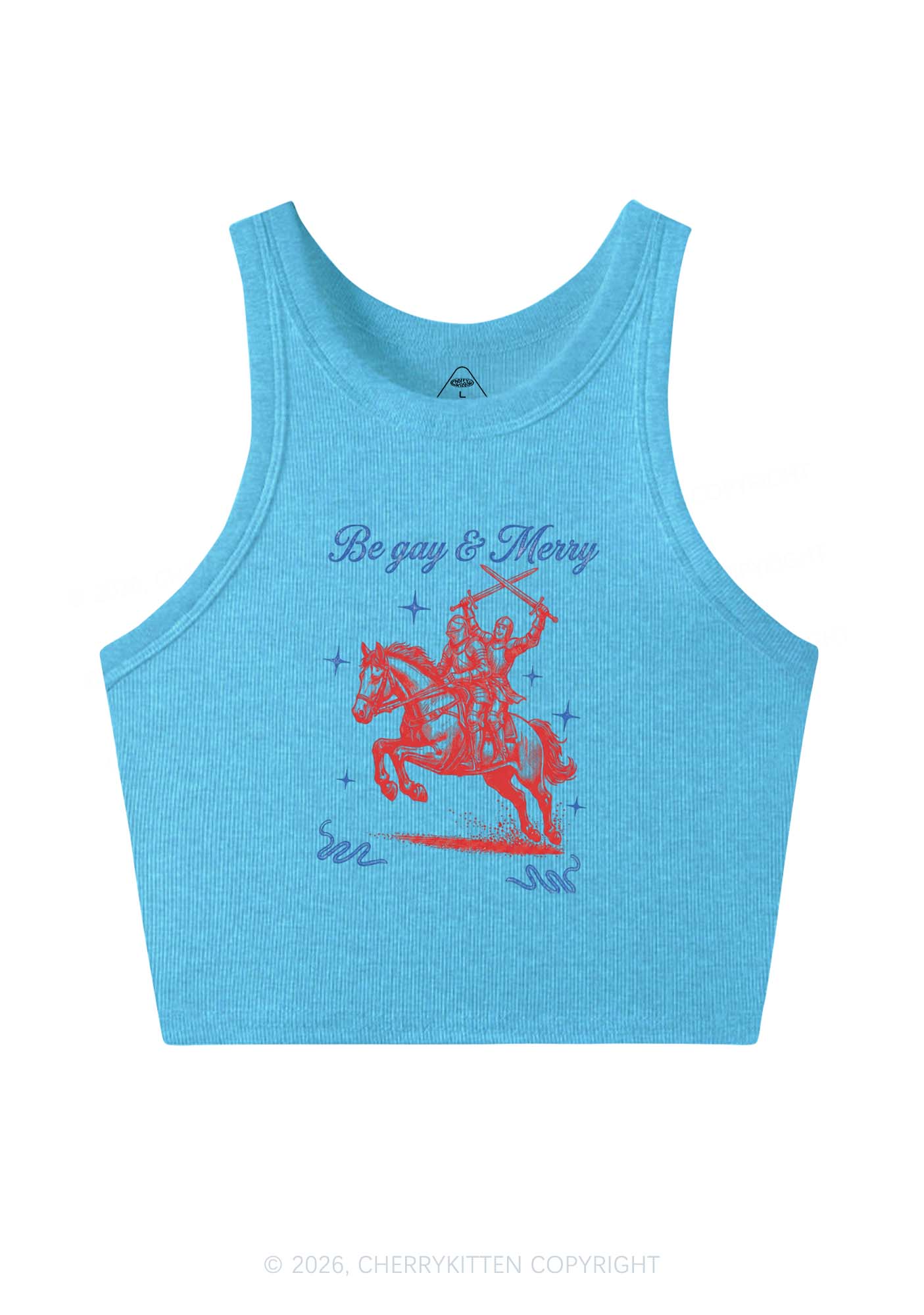 Be Gay Merry Pride Y2K Crop Tank Top Cherrykitten