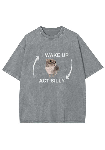 Wake Up Act Silly Y2K Washed Tee Cherrykitten