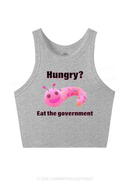 Eat The Government Y2K Crop Tank Top Cherrykitten