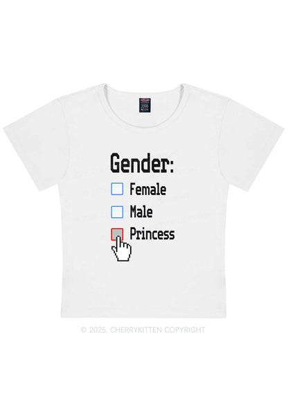 Gender Princess Pride Y2K Baby Tee Cherrykitten