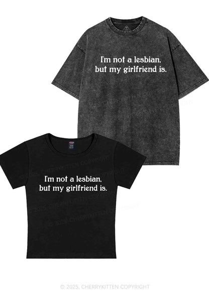 My GF Is Lesbian Y2K Valentine's Day Couple Shirt Cherrykitten