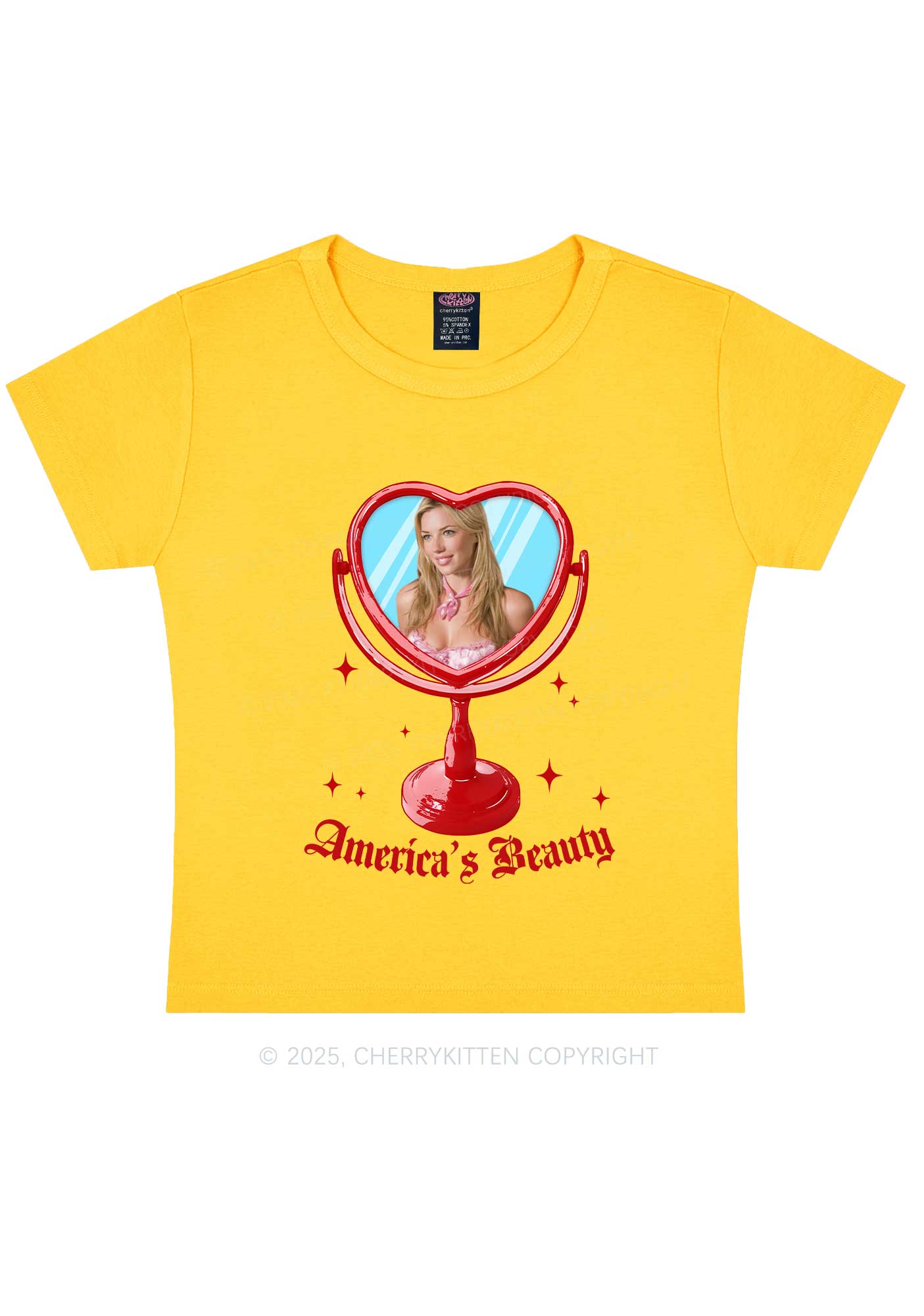 Custom Mirror Beauty Y2K Baby Tee Cherrykitten
