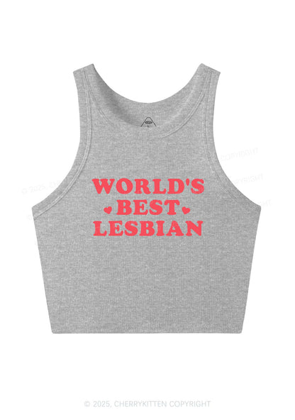 World's Best Lesbian Y2K Crop Tank Top Cherrykitten