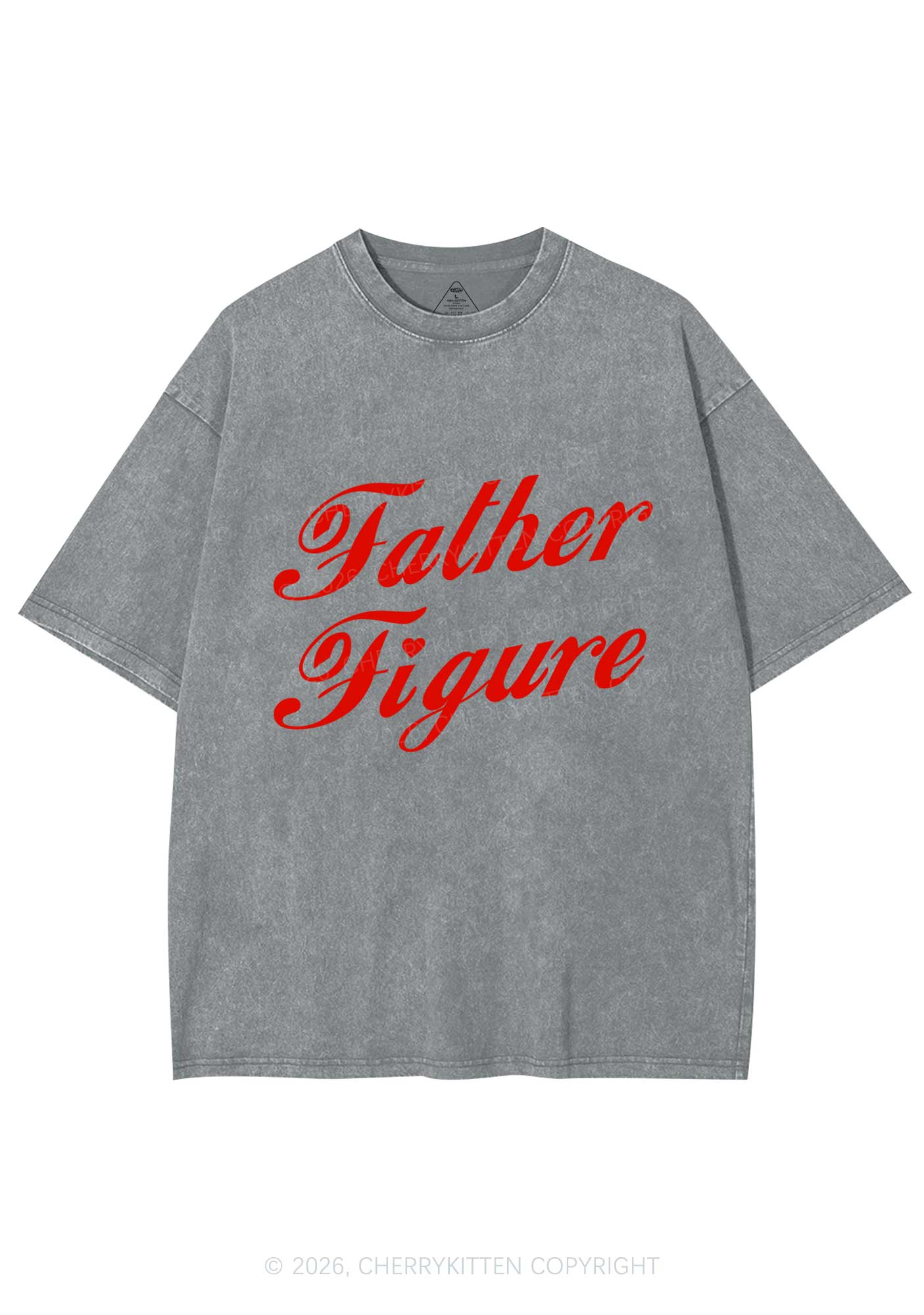 Father Figure Valentine's Day Y2K Shirts Washed Tee Cherrykitten