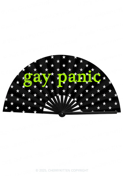 Gay Panic Pride Y2K Rave Hand Fan Cherrykitten