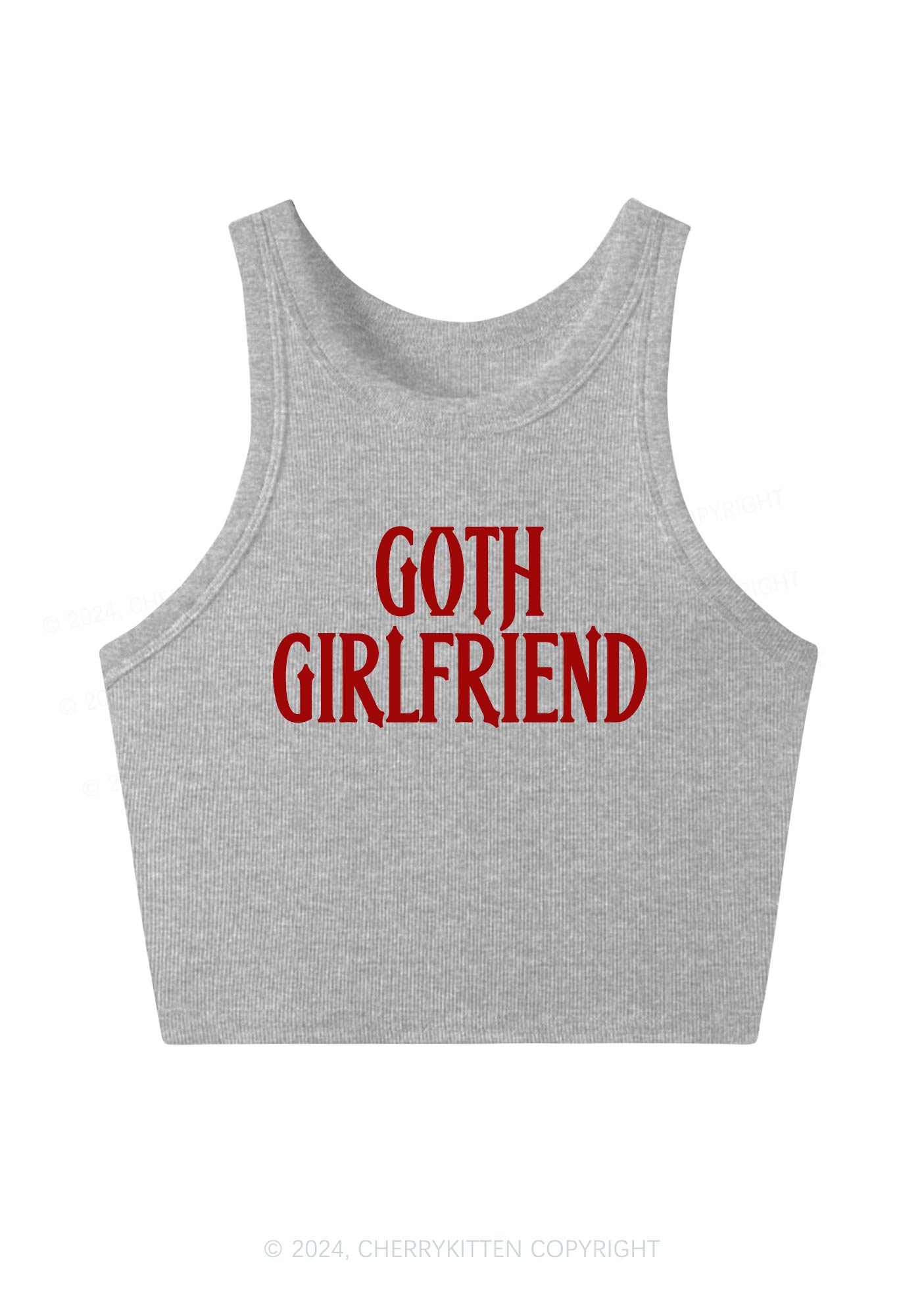 Goth Girlfriend Y2K Crop Tank Top Cherrykitten