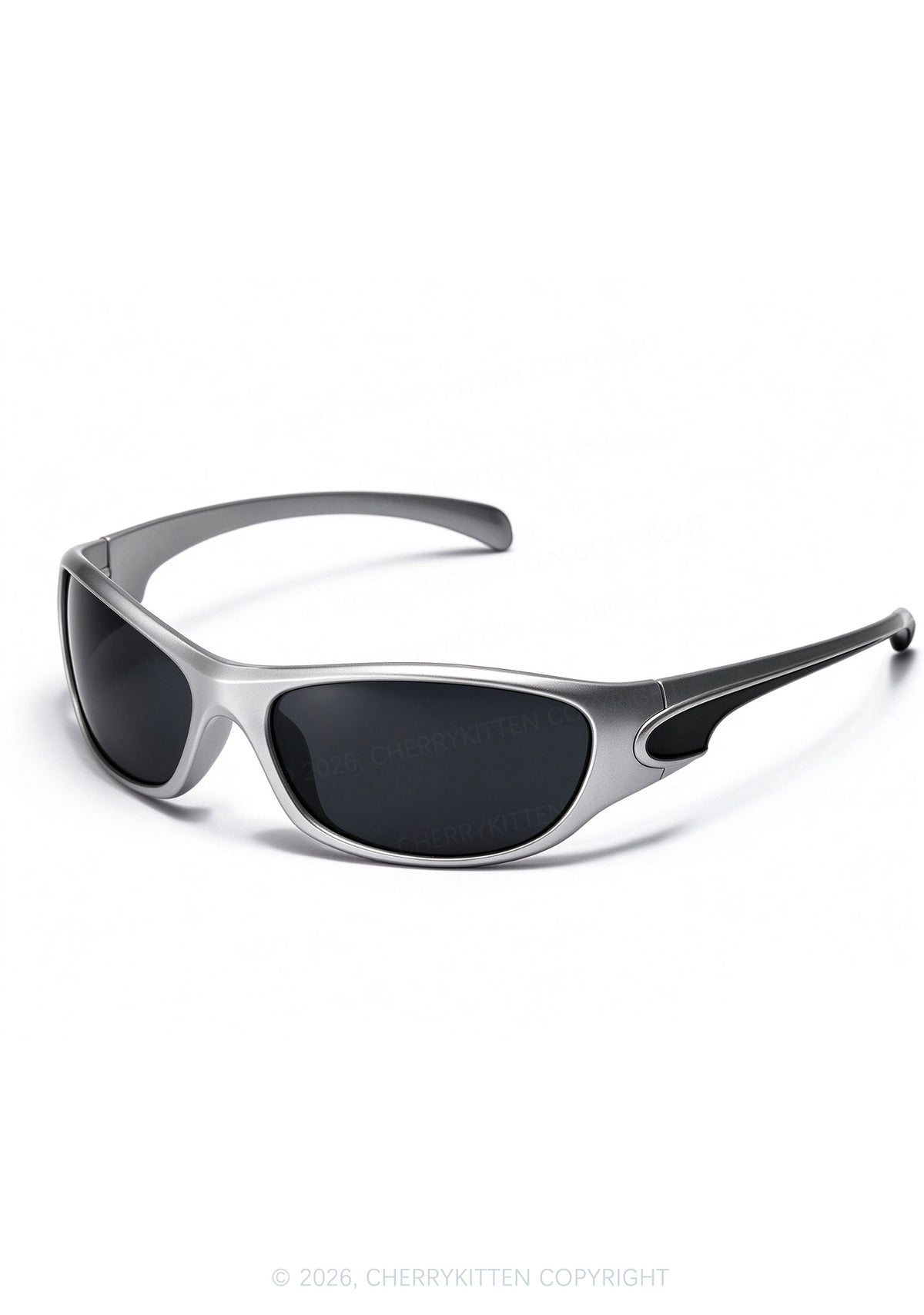 Grey And Black Cat Eyes Y2K Sunglasses Cherrykitten