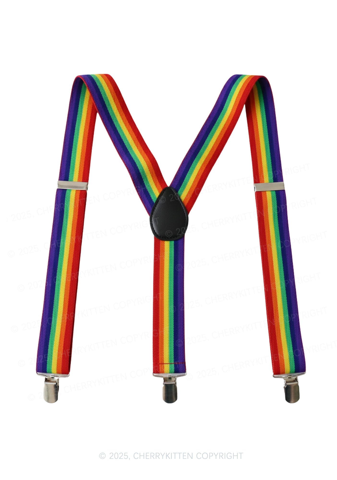 Rainbow Y Back Suspender Pride Y2K Braces Cherrykitten