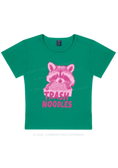 Raccoon Trash Noodles Y2K Baby Tee Cherrykitten