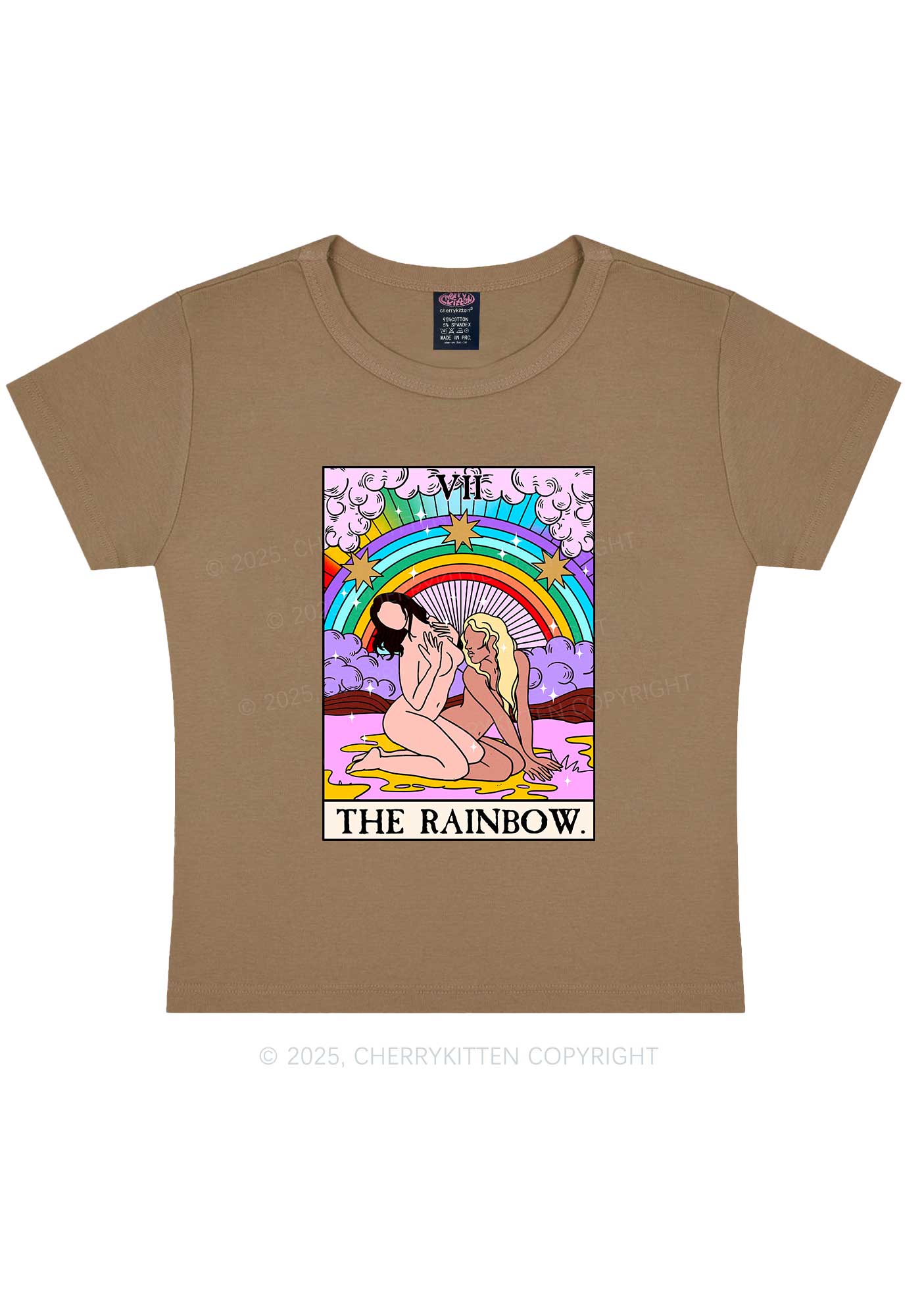The Rainbow Y2K Baby Tee Cherrykitten
