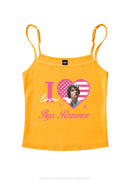 I Love IR HR Y2K Spaghetti Strap Cami Cherrykitten