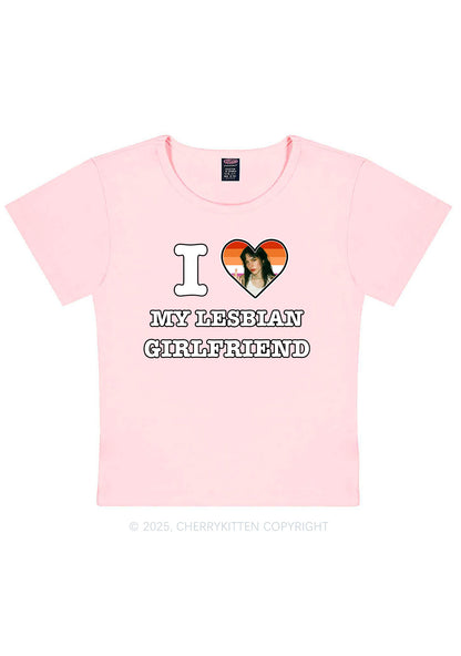 Custom My Lesbian GF Pride Y2K Baby Tee Cherrykitten