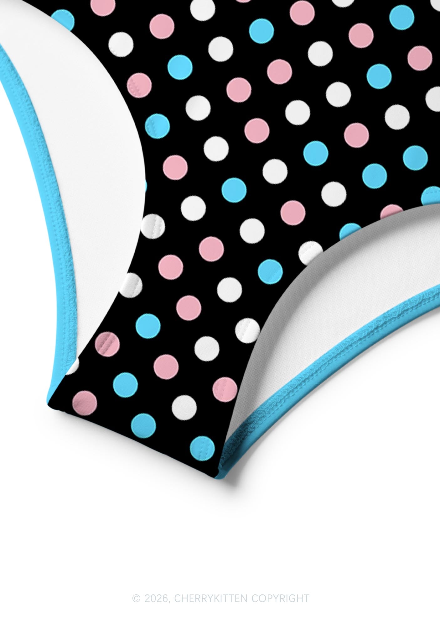 Trans Dots Pride Y2K Print Bikini Set Cherrykitten