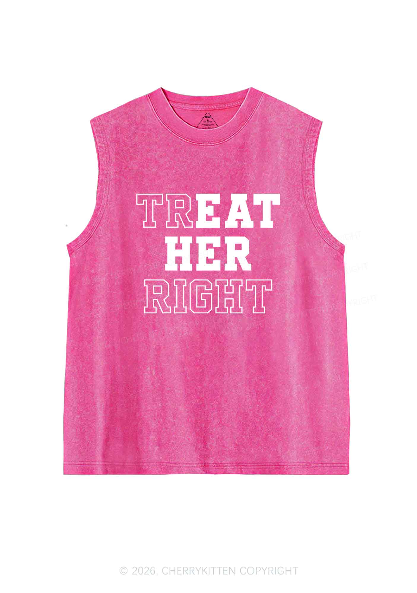 Eat Her Right Pride Y2K Washed Muscle Tank Cherrykitten