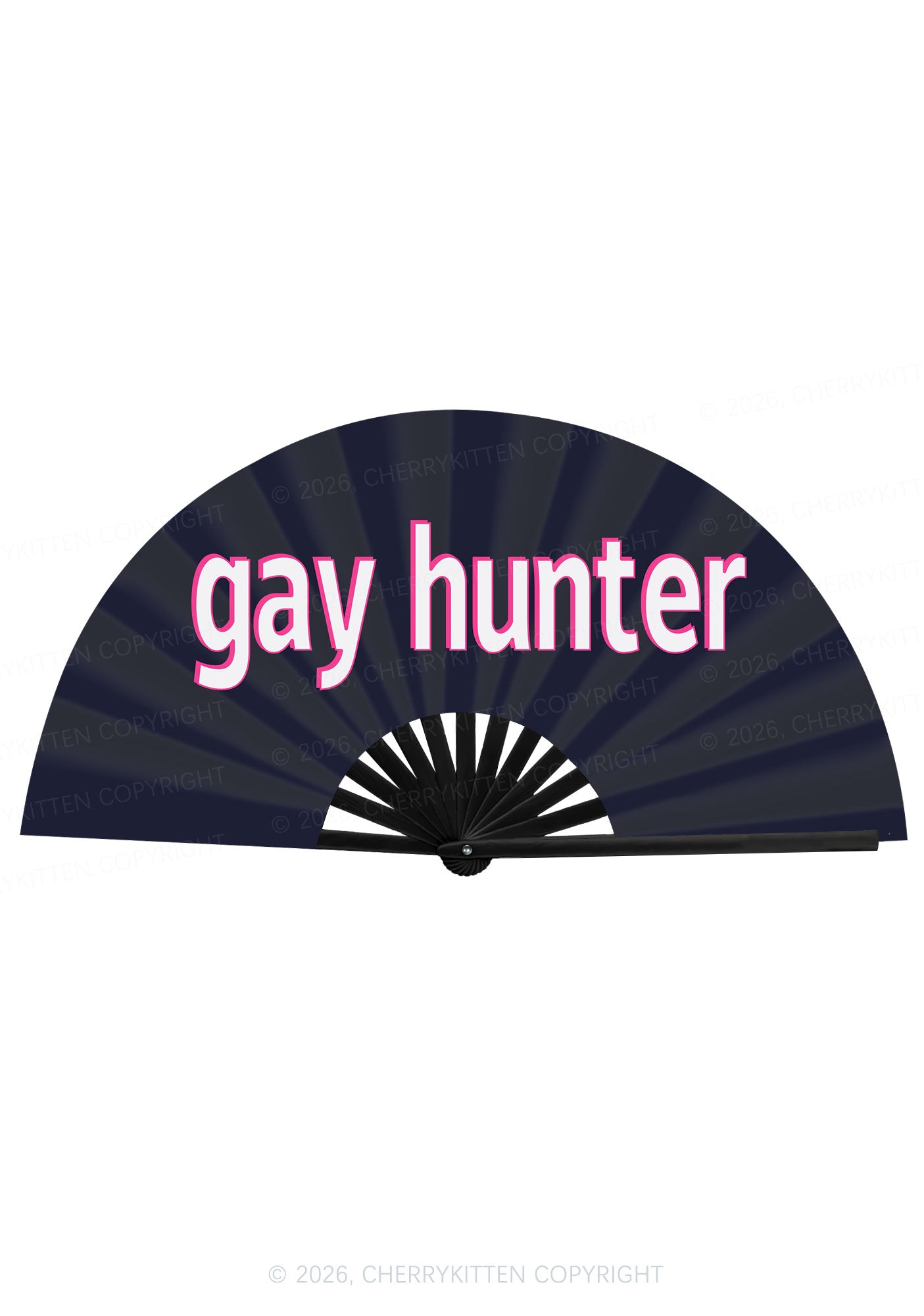 Gay Hunter Pride Y2K Rave Hand Fan Cherrykitten