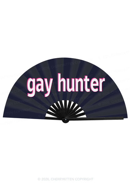 Gay Hunter Pride Y2K Rave Hand Fan Cherrykitten