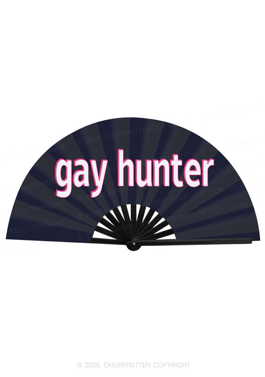 Gay Hunter Pride Y2K Rave Hand Fan Cherrykitten