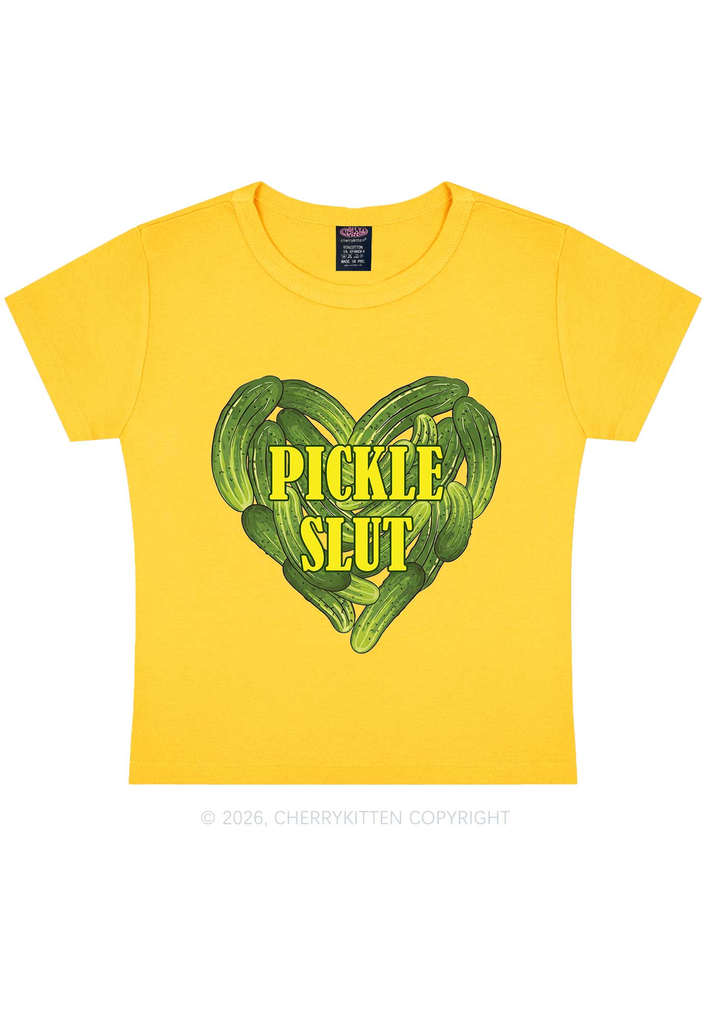 Pickle Slxt Valentine's Day Y2K Baby Tee Cherrykitten