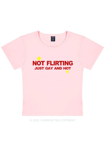 Not Flirting Pride Y2K Baby Tee Cherrykitten