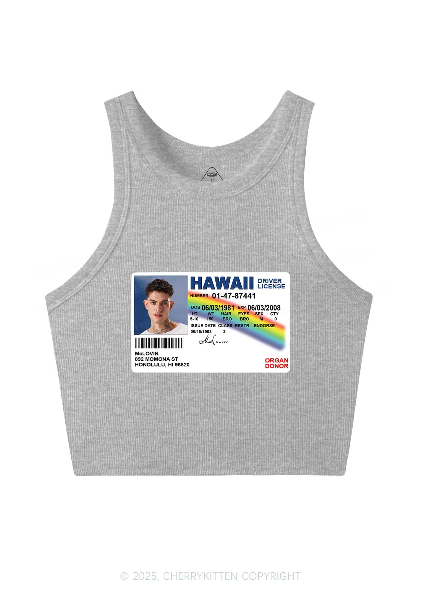 Custom MCL ID Y2K Crop Tank Top Cherrykitten