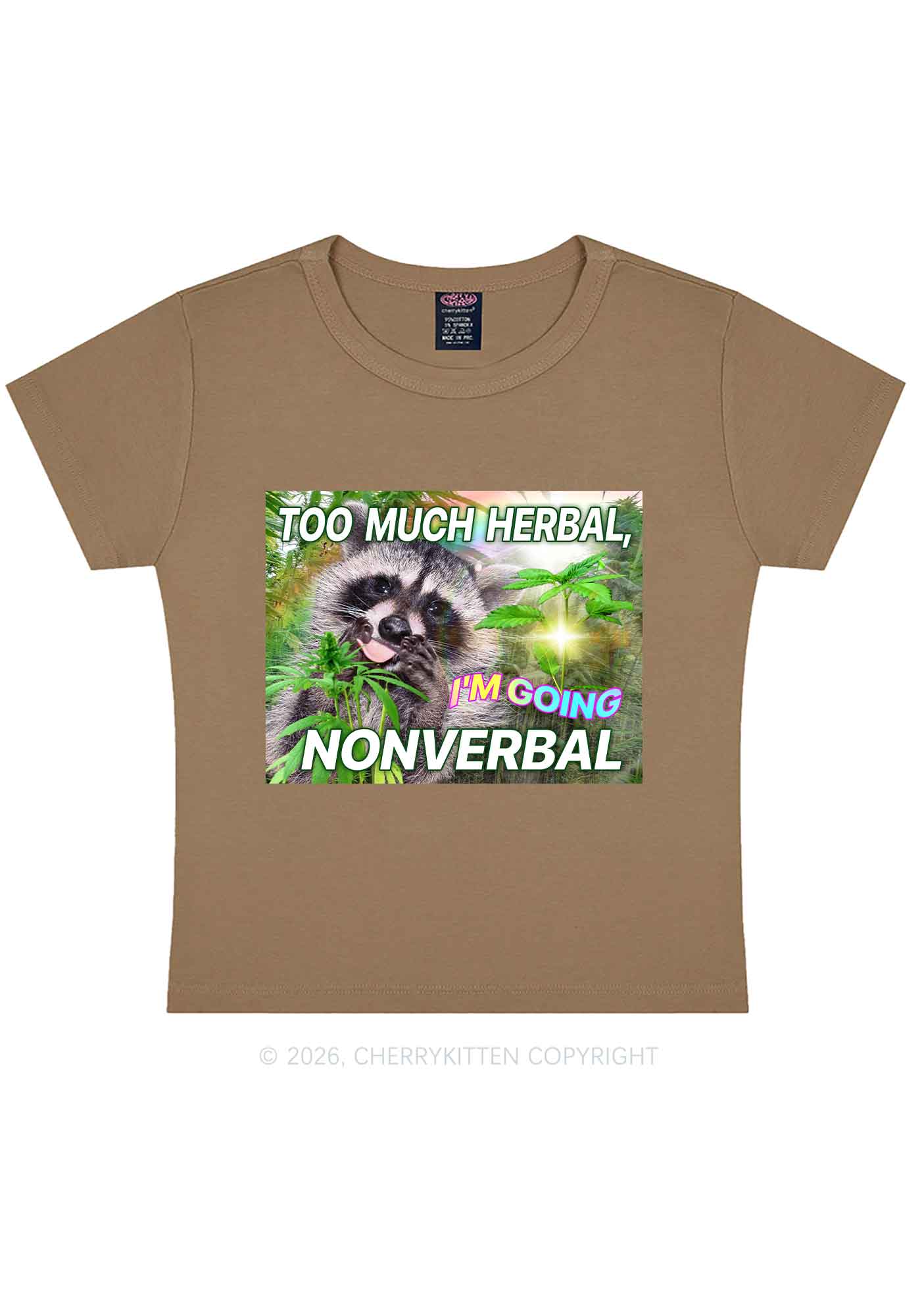Im Going Nonverbal Y2K Baby Tee Cherrykitten