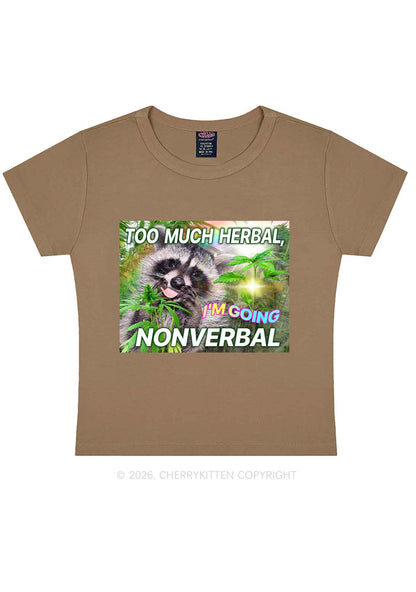 Im Going Nonverbal Y2K Baby Tee Cherrykitten