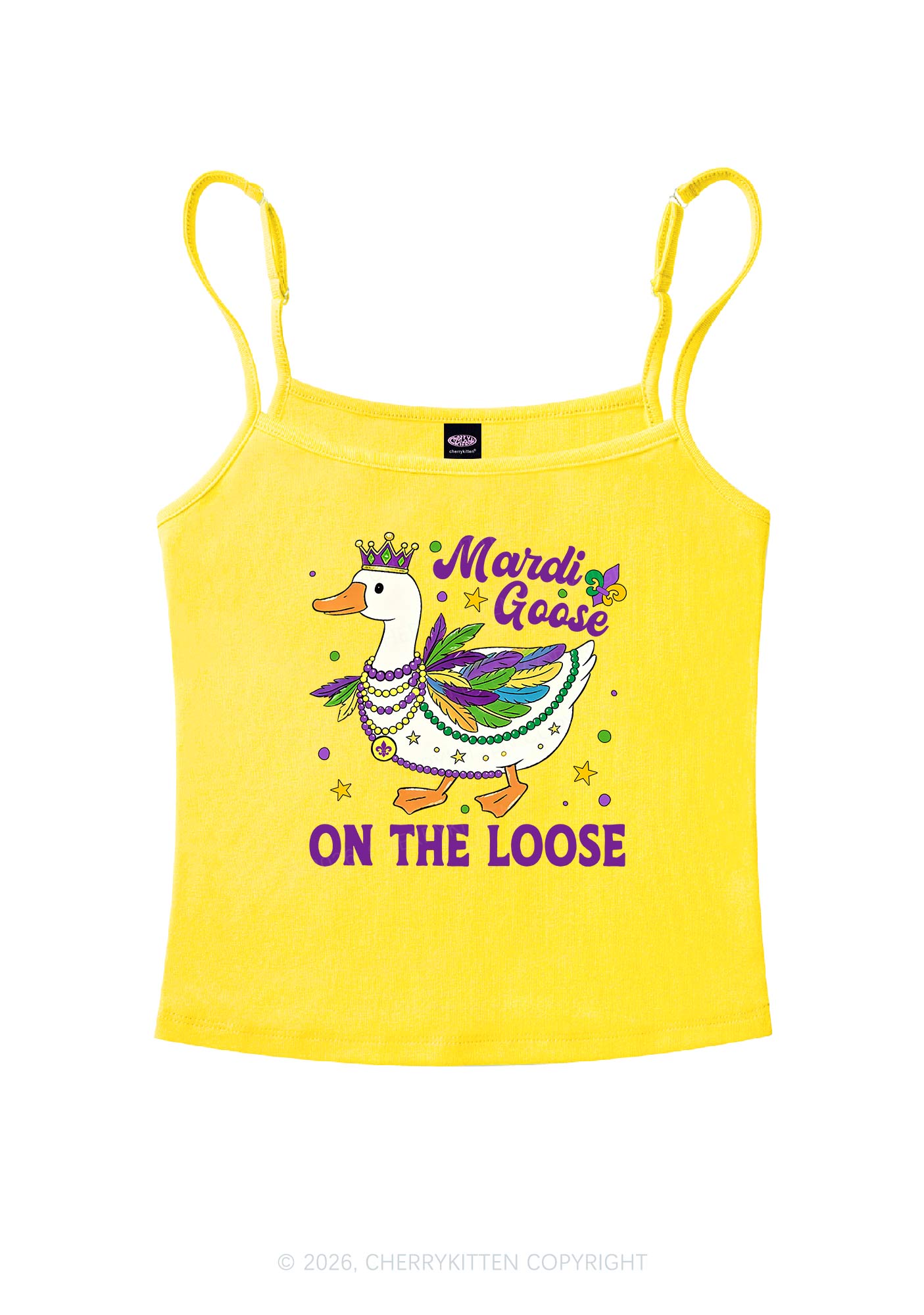 Mardi Goose On The Loose Y2K Spaghetti Strap Cami Cherrykitten