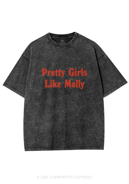 Pretty Girls Like Molly Y2K Washed Tee Cherrykitten
