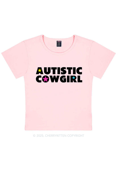 Autistic Cowgirl Y2K Baby Tee Cherrykitten