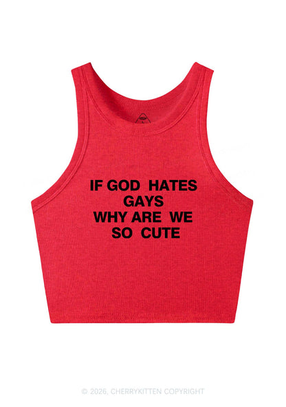 If God Hates Gays Pride Y2K Crop Tank Top Cherrykitten