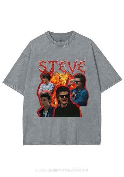 SH Flame Vibe Y2K Shirts Washed Tee Cherrykitten