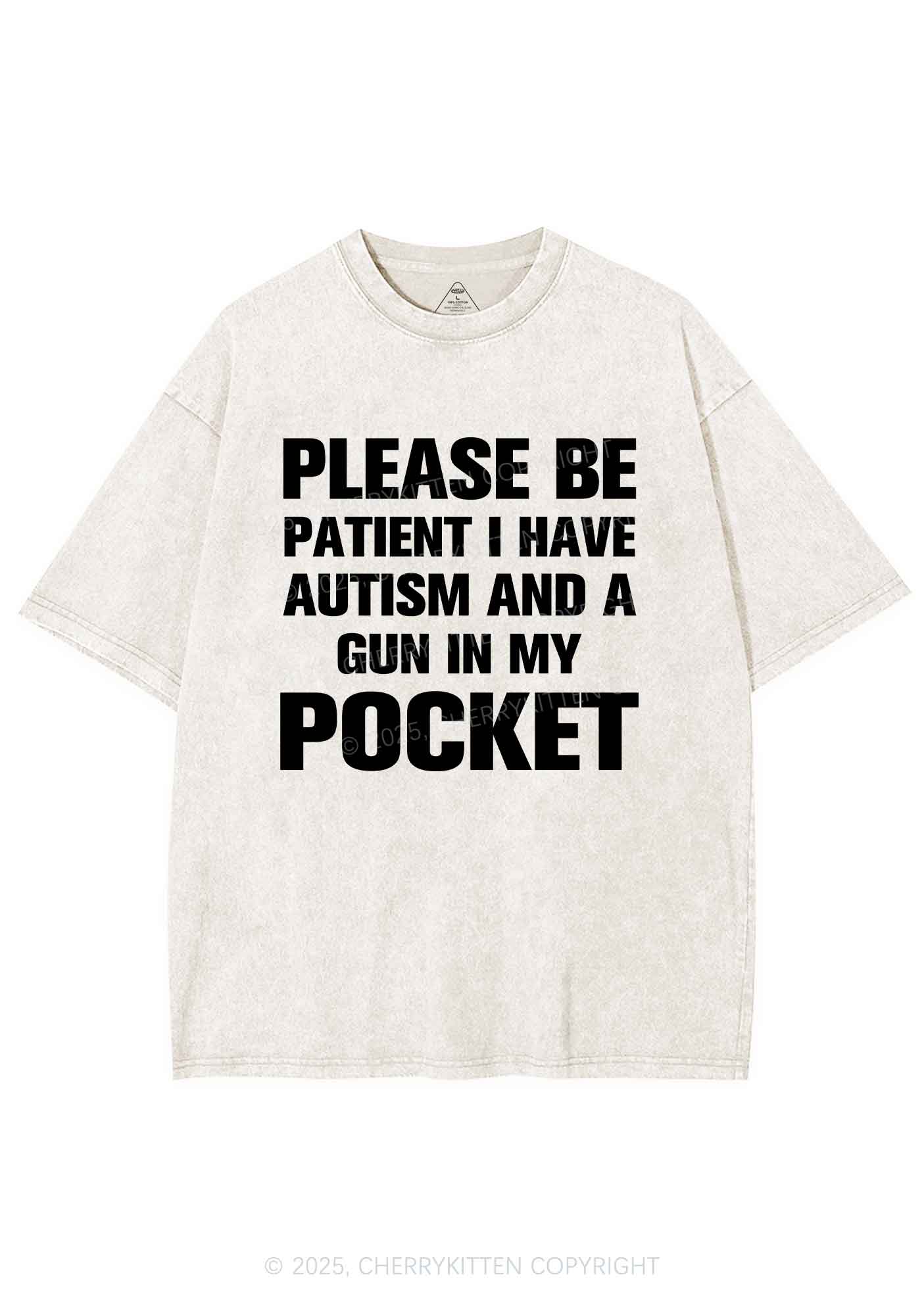 Please Be Patient Y2K Shirts Washed Tee Cherrykitten