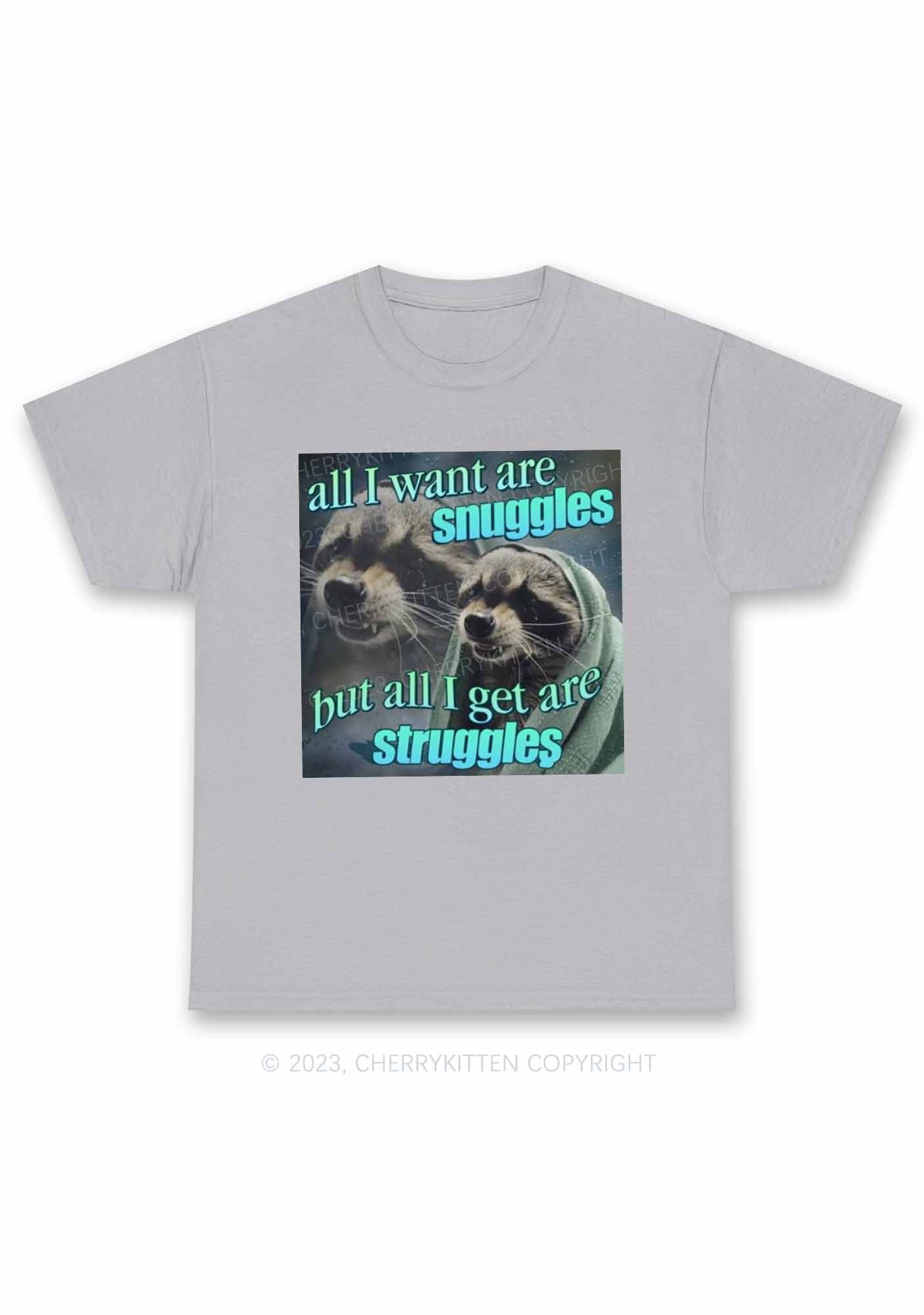I Want Snuggles Y2K Chunky Shirt Cherrykitten