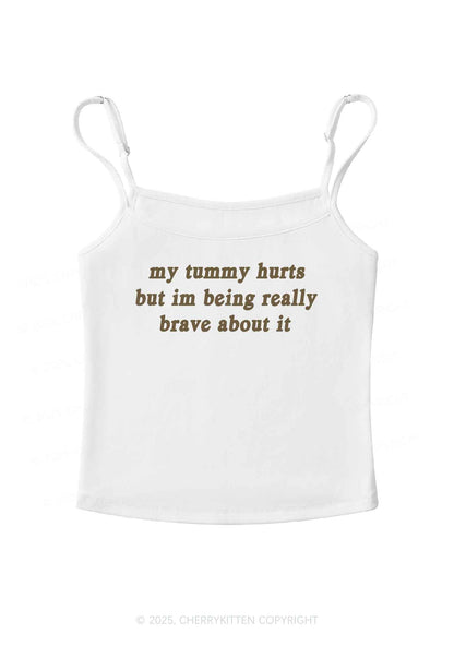 Im Being Really Brave About It Y2K Spaghetti Strap Cami Cherrykitten
