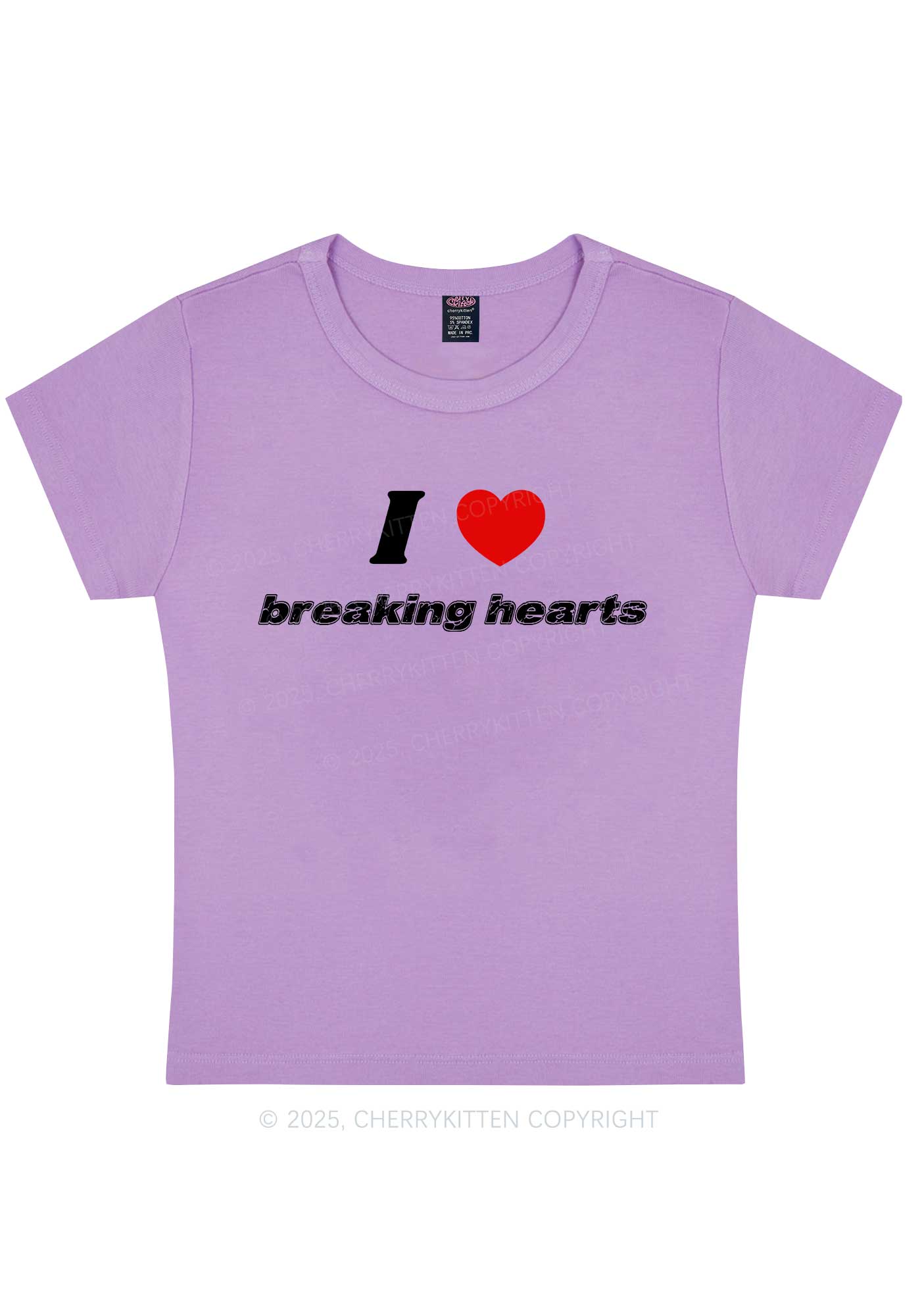 I Love Breaking Hearts Y2K Baby Tee Cherrykitten
