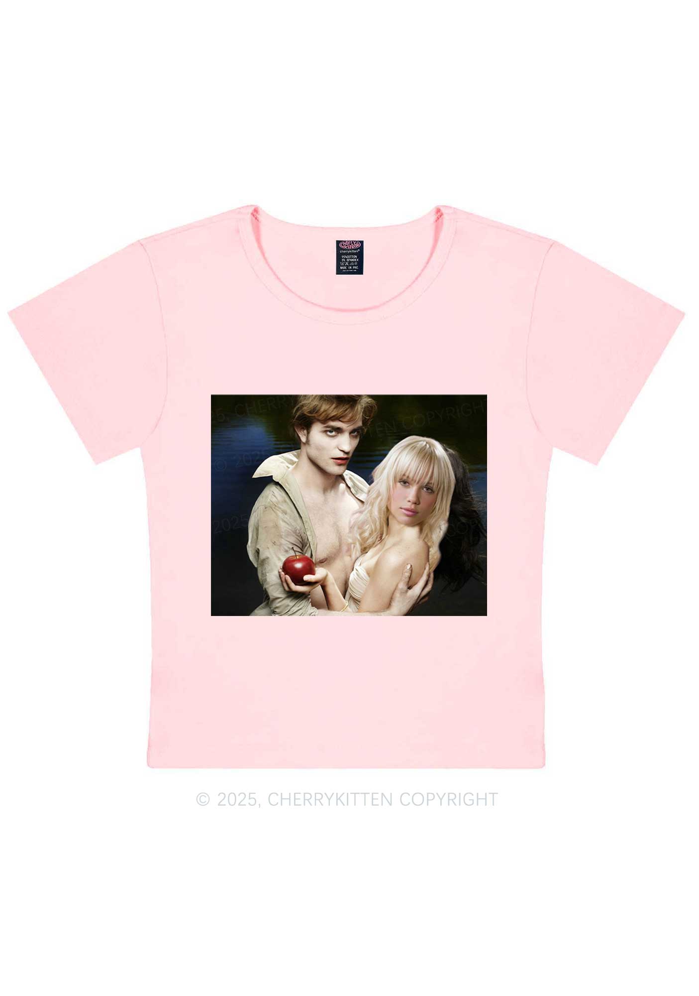 Custom Vampire Lover Photo Y2K Baby Tee Cherrykitten