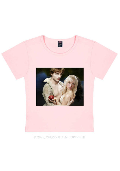 Custom Vampire Lover Photo Y2K Baby Tee Cherrykitten