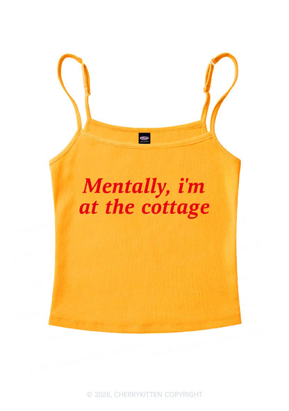 Mentally Im At The Cottage HR Y2K Spaghetti Strap Cami Cherrykitten