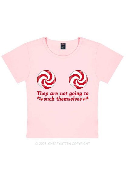 Christmas Suxk Themselves Y2K Baby Tee Cherrykitten
