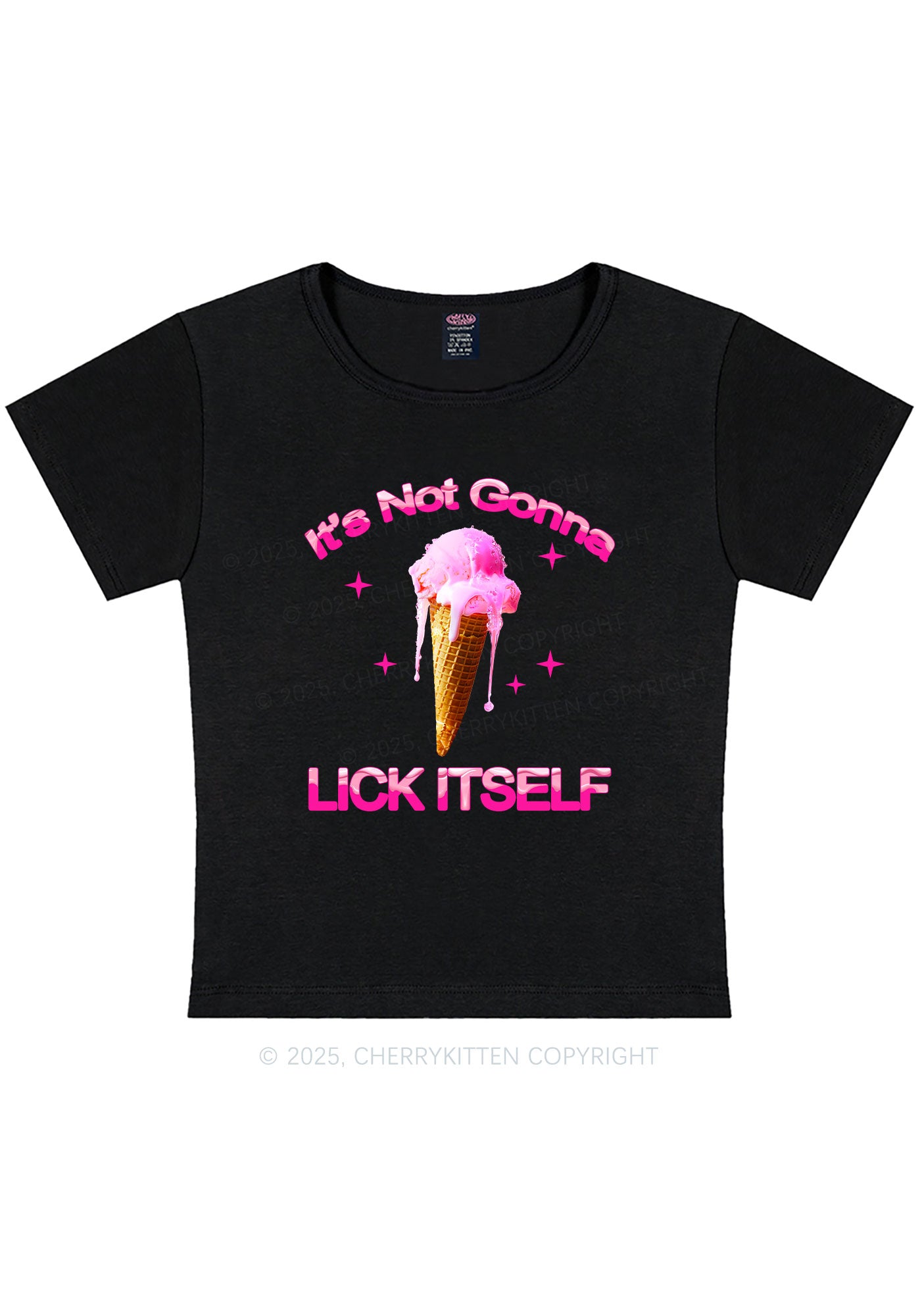 Ice Cream Lick Itself Y2K Baby Tee Cherrykitten