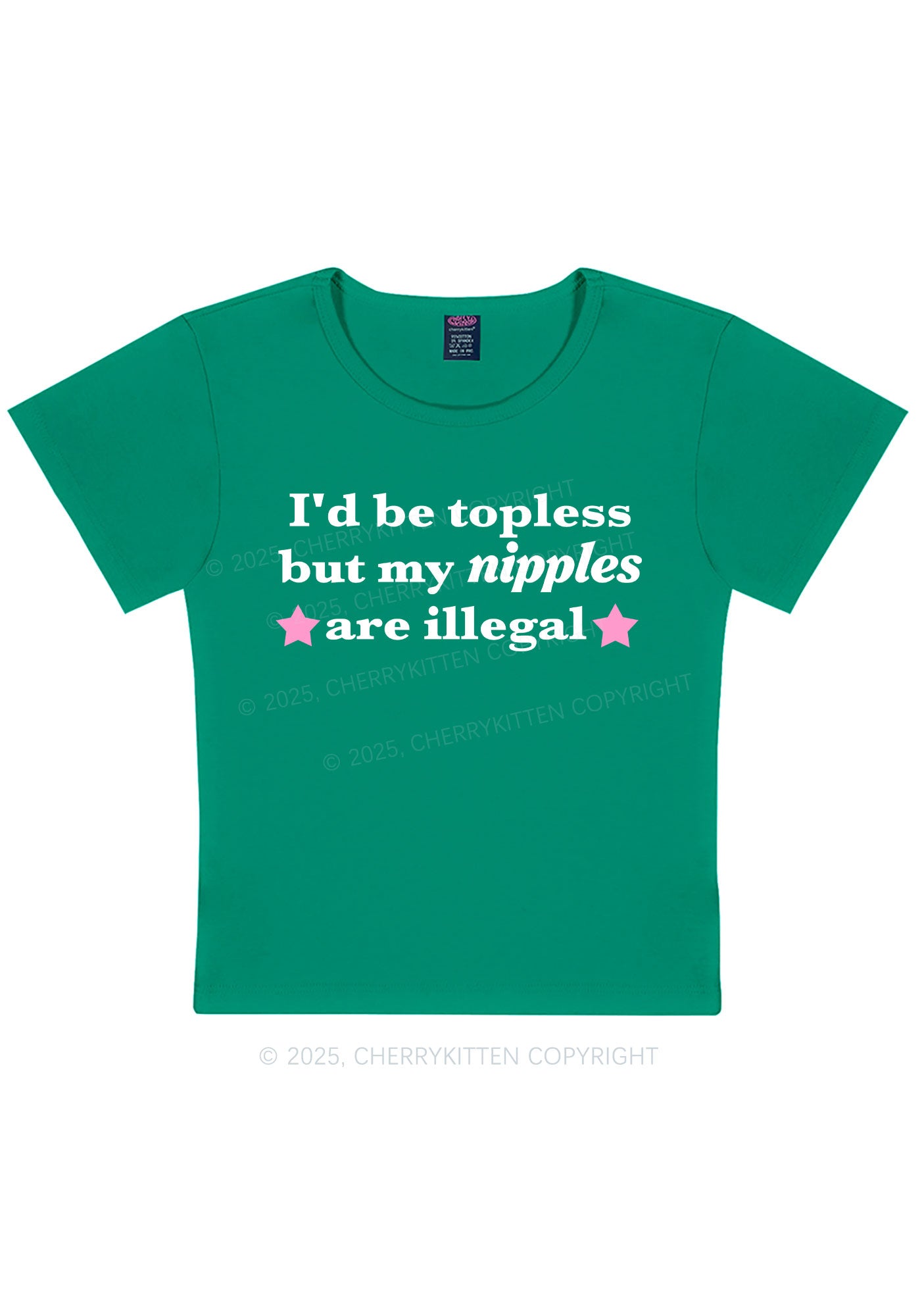 Nixxles Are Illegal Y2K Baby Tee Cherrykitten