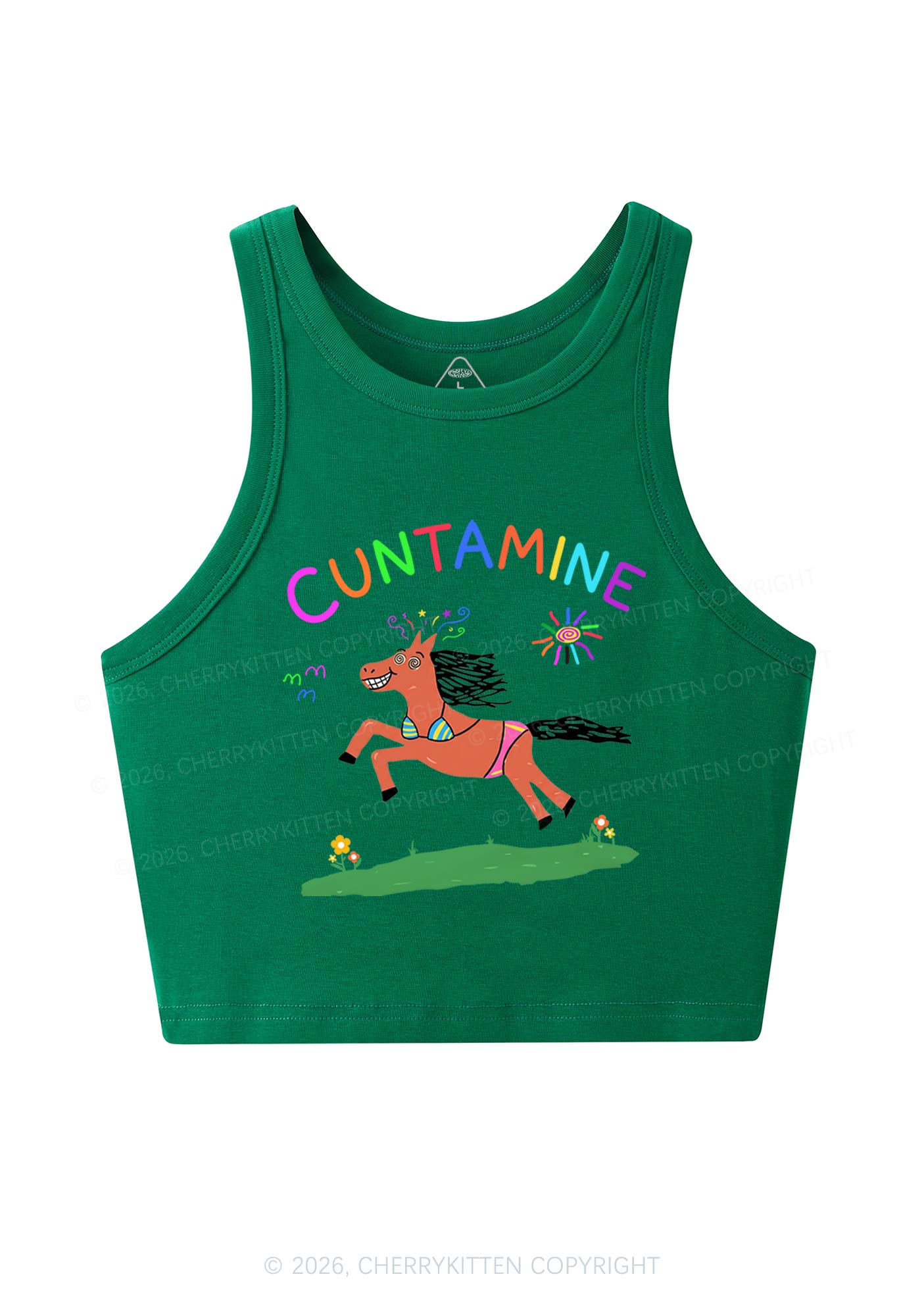 Cxxtamine Pony Y2K Crop Tank Top Cherrykitten