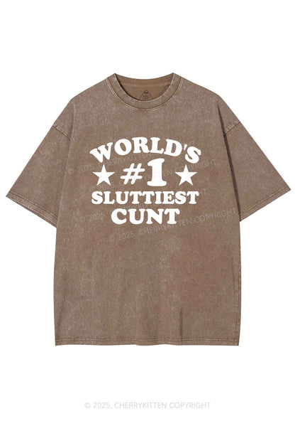 Worlds First Slxttiest Cxxt Y2K Shirts Washed Tee Cherrykitten