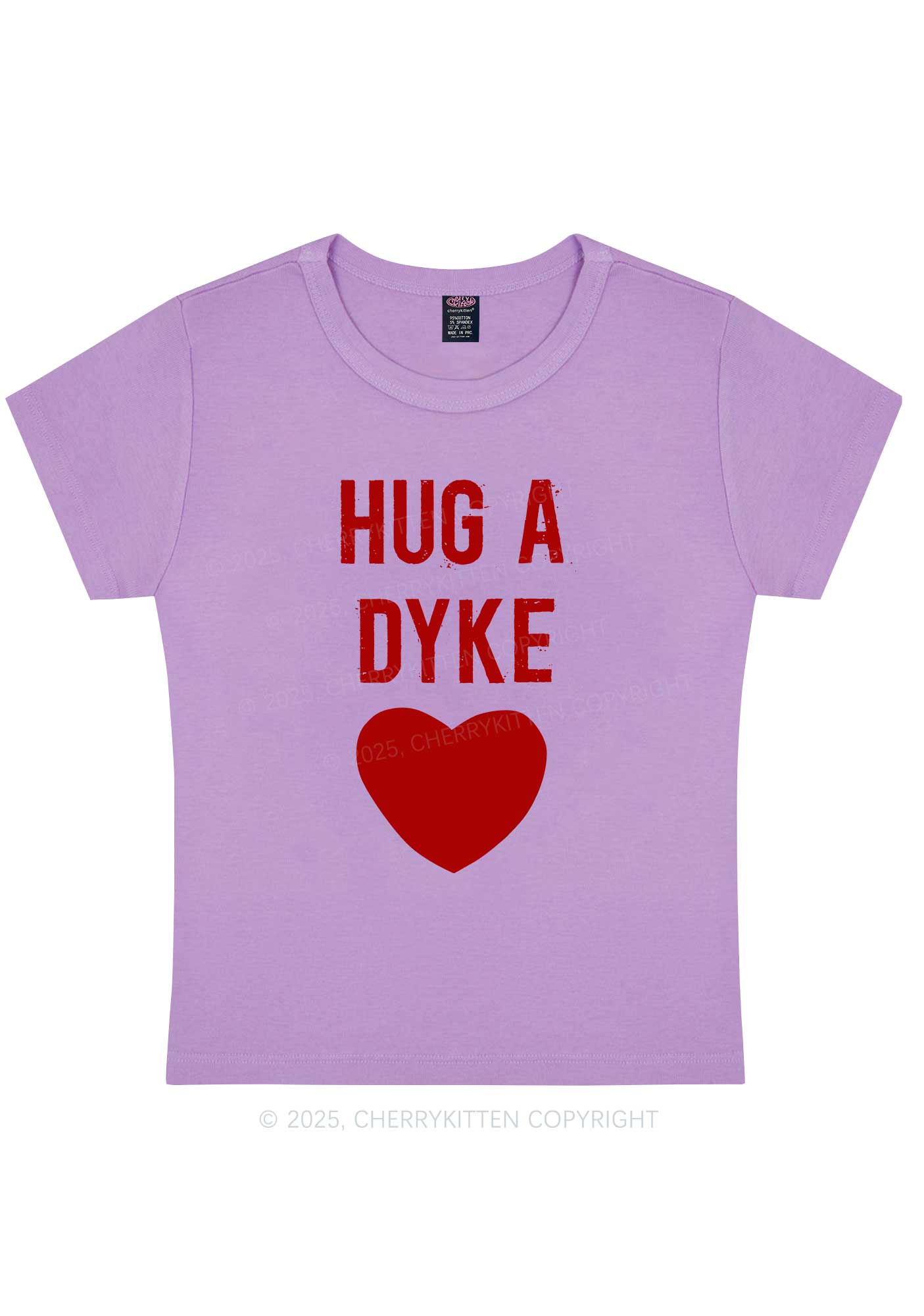 Hug A Dyke Y2K Baby Tee Cherrykitten