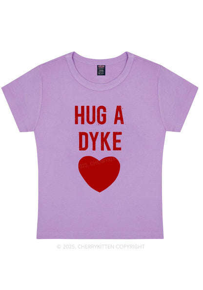 Hug A Dyke Y2K Baby Tee Cherrykitten